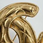 Chanel Brooch Quilted CC Logo Vintage Gold Plated — view 7