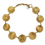 Chanel Necklace Round CC Logo Medal Chain Vintage Gold Plated — view 2