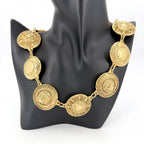 Chanel Necklace Round CC Logo Medal Chain Vintage Gold Plated — view 3