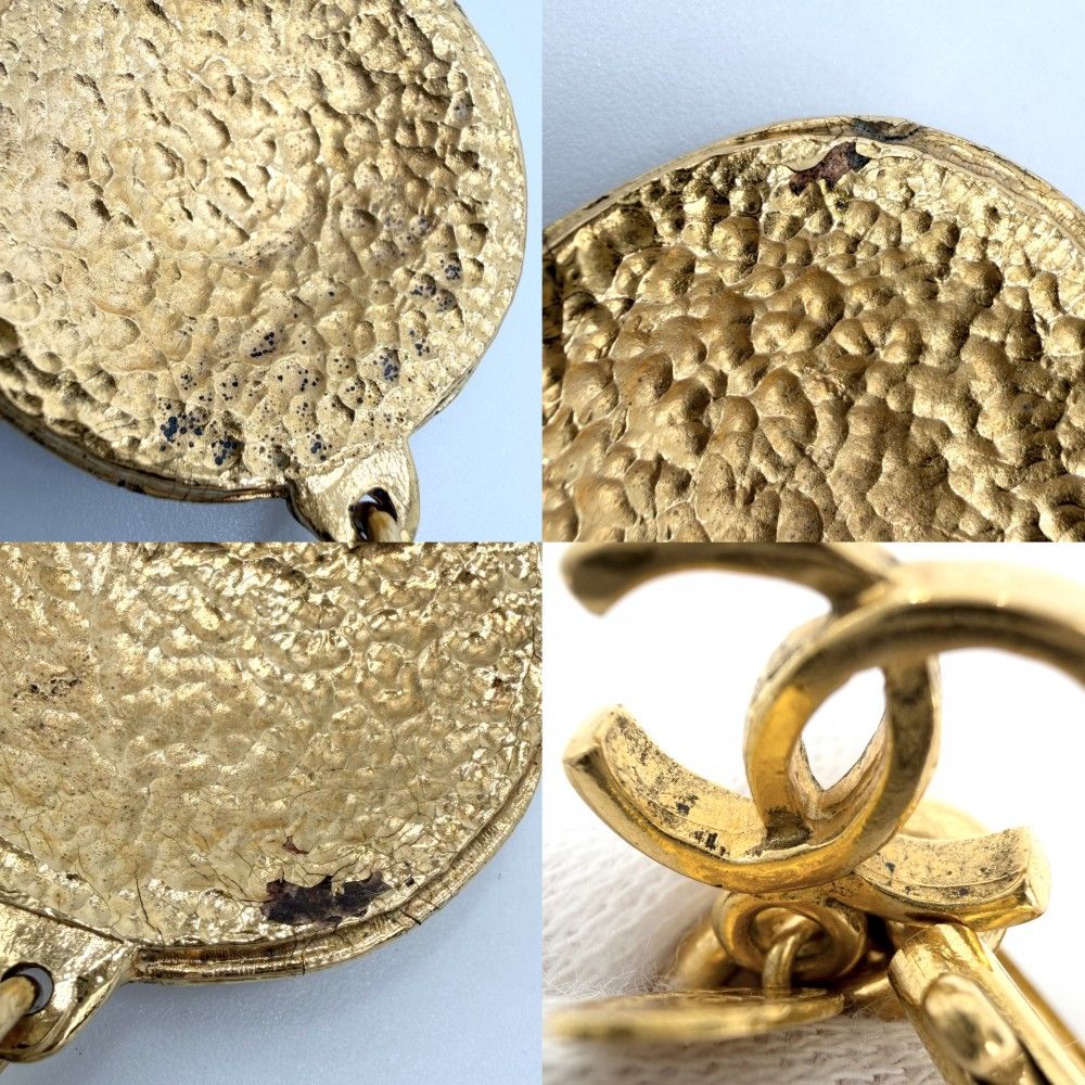Chanel Necklace Round CC Logo Medal Chain Vintage Gold Plated — view 5