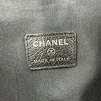 Chanel Pouch Camellia CC Logo Case Leather Black Silver — view 5