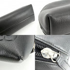 Chanel Pouch Camellia CC Logo Case Leather Black Silver — view 7