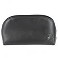 Chanel Pouch Camellia CC Logo Case Leather Black Silver