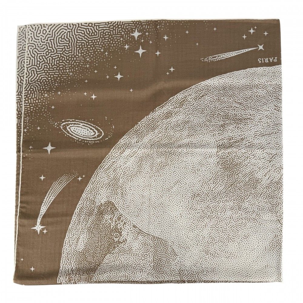 Hermes Shawl Carre Geant Clair de Lune Scarf Large Cles le de 140 Cashmere Silk — view 2