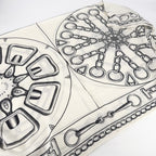 Hermes Shawl Carre Geant L'effet Kaleidoscope Scarf Large Effect 140 Cashmere — view 8
