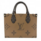 Louis Vuitton 2-Way Monogram Reverse On The Go PM Shoulder Bag Brown Gold — view 2