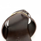 Hermes Sandals Flat Shoes 41.5 Leather Brown Gold Spring Summer — view 4