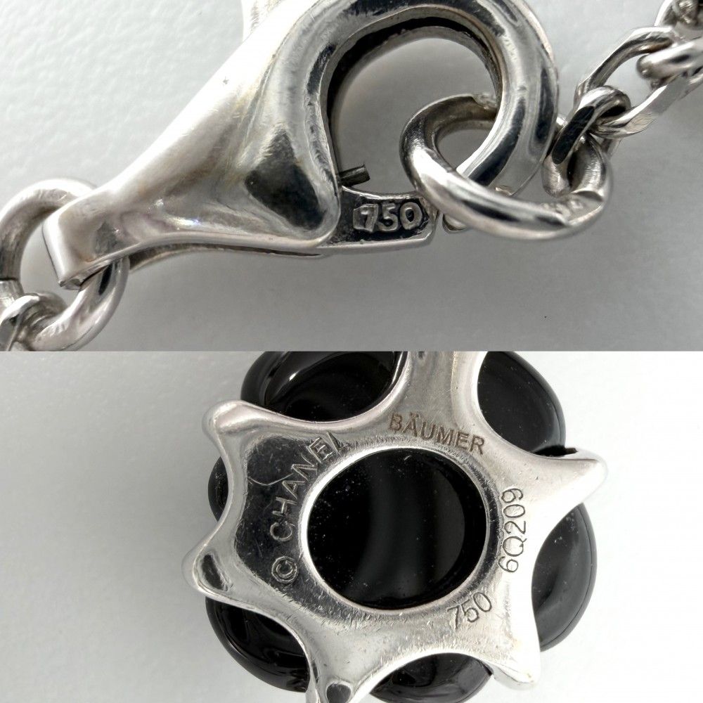 Chanel Bracelet Camellia Collection Chain Star 18k WG 750 White Gold Diamond — view 5