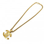 Chanel Necklace CC Logo Long Pendant Quilted Coco Vintage Gold Plated — view 5