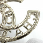 Chanel Brooch CC Logo Rhinestone Faux Pearl Silver — view 5