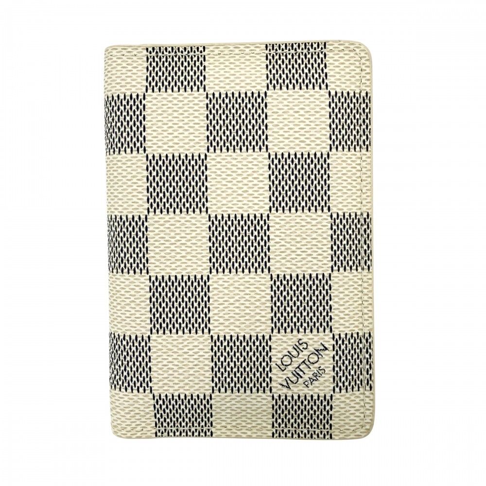 Louis Vuitton Card Case Damier Azur Organizer de Poche Business Holder White