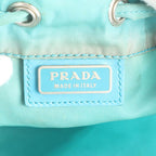 Prada Tessuto Nylon Triangle Logo Drawstring Pouch — view 7