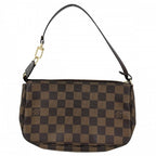 Louis Vuitton Damier Pochette Pouch Shoulder Cross Brown Gold — view 2