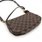 Louis Vuitton Damier Pochette Pouch Shoulder Cross Brown Gold — view 3