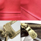Louis Vuitton Damier Pochette Pouch Shoulder Cross Brown Gold — view 5