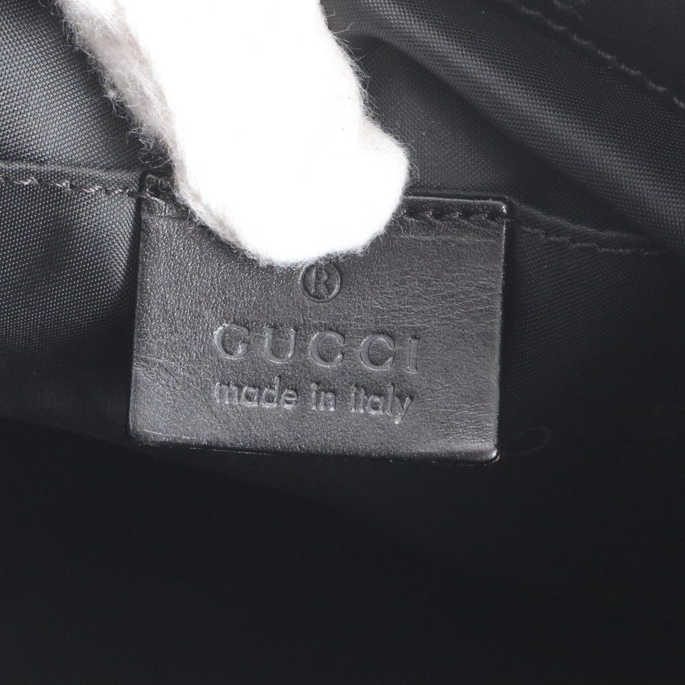 Gucci 019 Leather Shoulder Bag Crossbody Messenger Business Tote Black — view 8