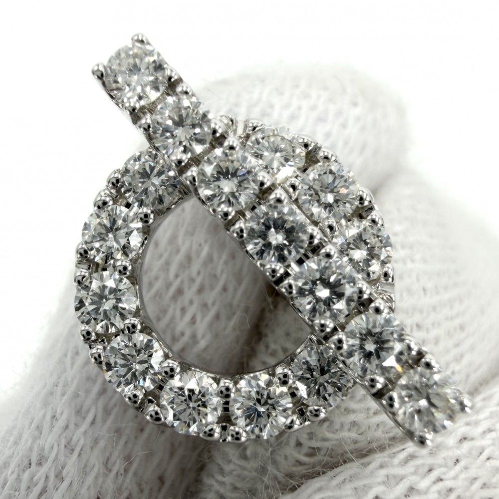 Hermes Earrings Finesse 18k WG White Gold Diamond — view 3