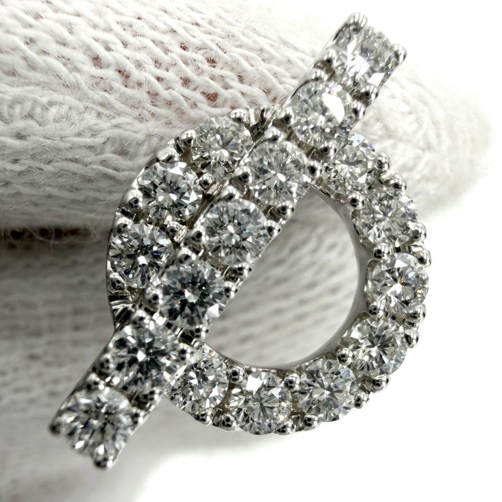 Hermes Earrings Finesse 18k WG White Gold Diamond — view 4