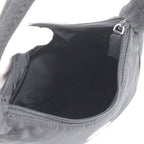 Prada Tessuto Nylon Triangle Logo Leather Handbag Tote Black — view 7