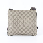 Gucci GG Supreme Leather Shoulder Bag Crossbody Messenger Business Brown — view 3