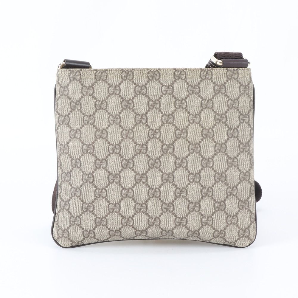 Gucci GG Supreme Leather Shoulder Bag Crossbody Messenger Business Brown — view 3