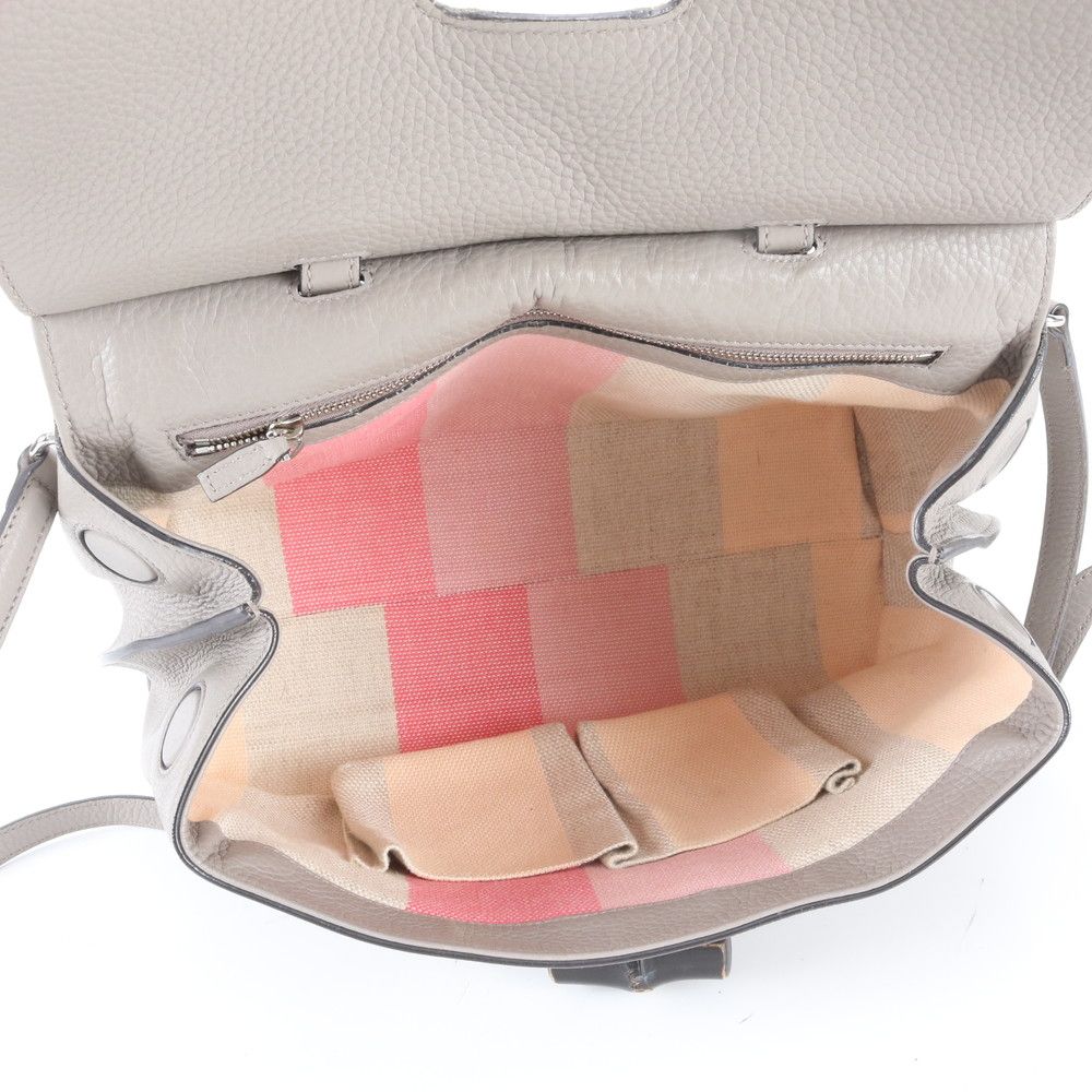 Gucci Bambu Daily Leather 2-Way Shoulder Bag Crossbody Hand Tote — view 7