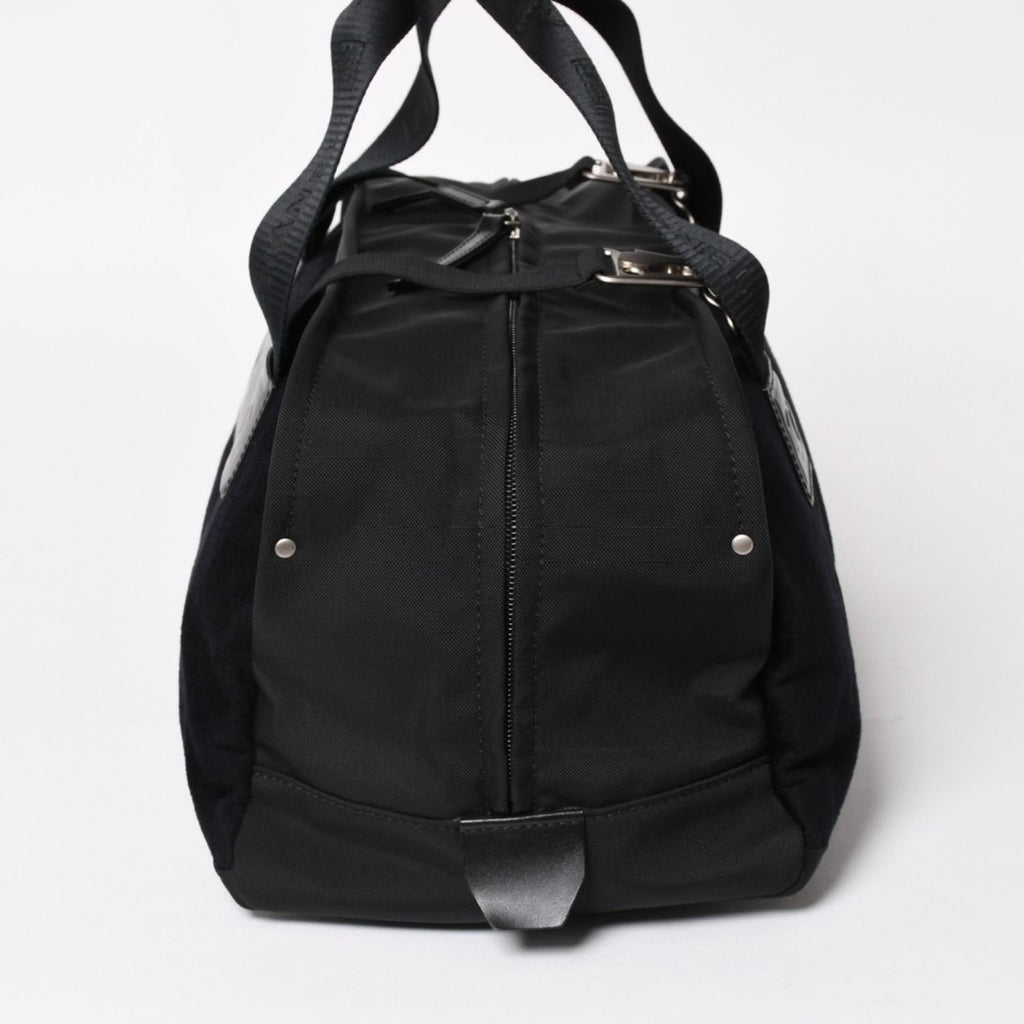 Chanel Sports Line Handbag CC Logo Wool Nylon Navy Black — view 4