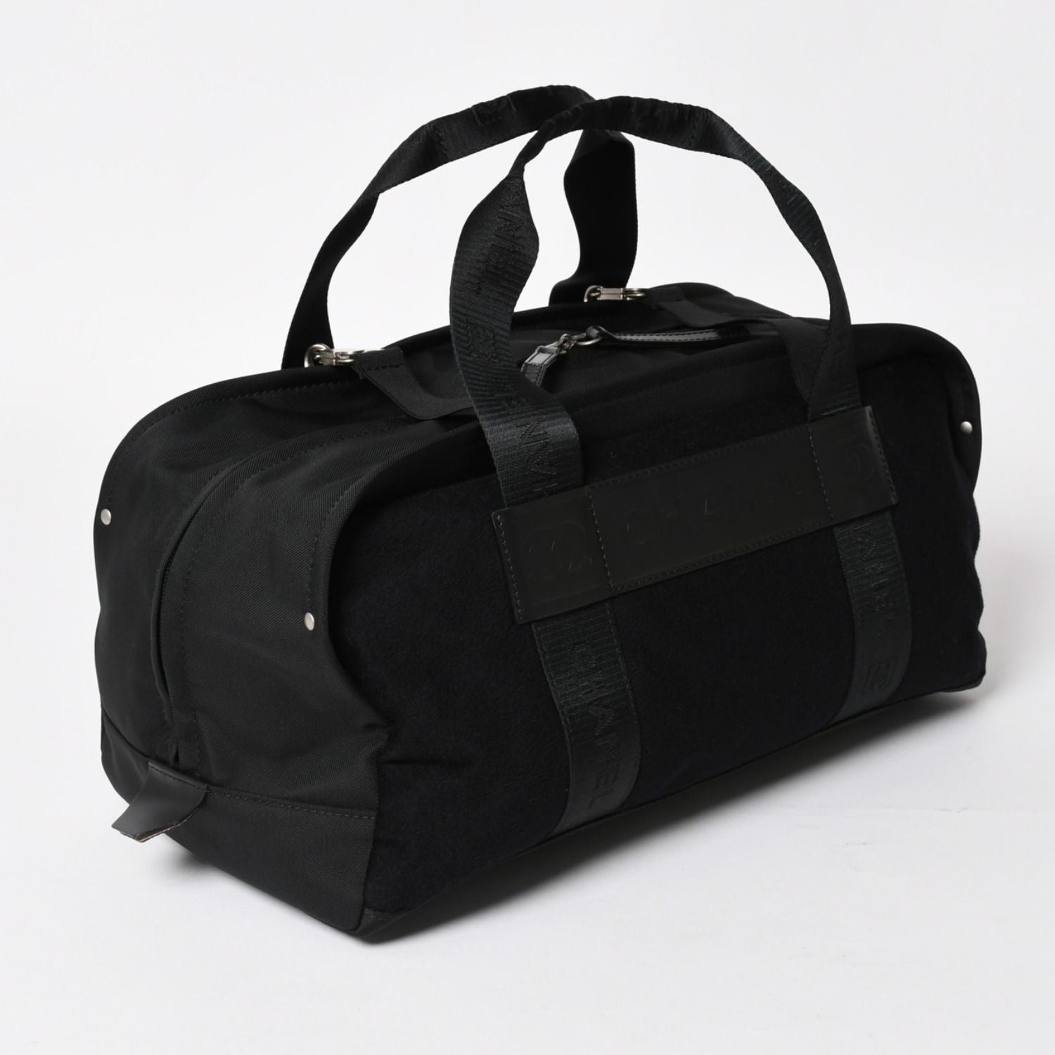 Chanel Sports Line Handbag CC Logo Wool Nylon Navy Black — view 3
