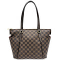 Louis Vuitton Tote Totally PM Handbag Shoulder Damier Canvas Brown Gold