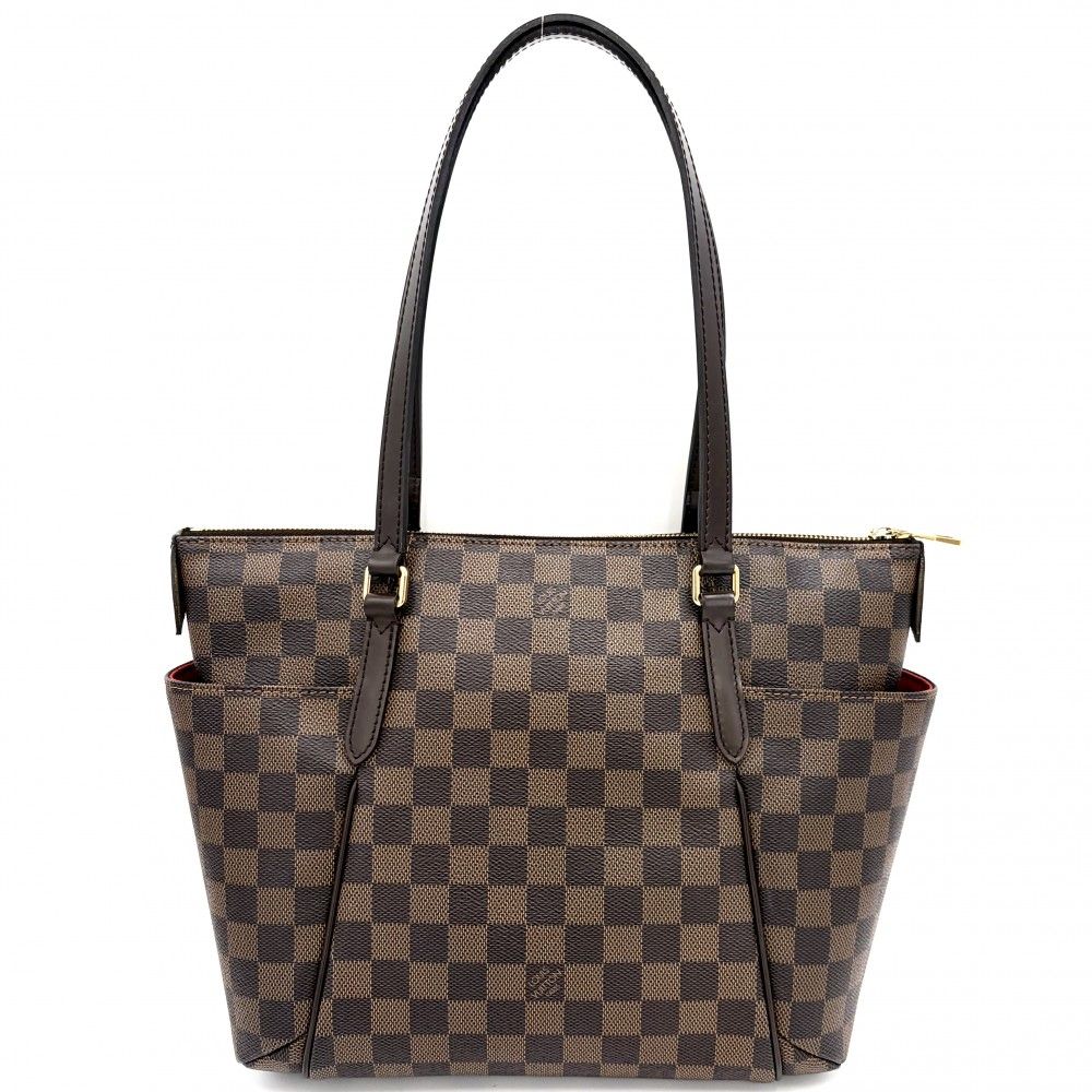 Louis Vuitton Tote Totally PM Handbag Shoulder Damier Canvas Brown Gold — view 2