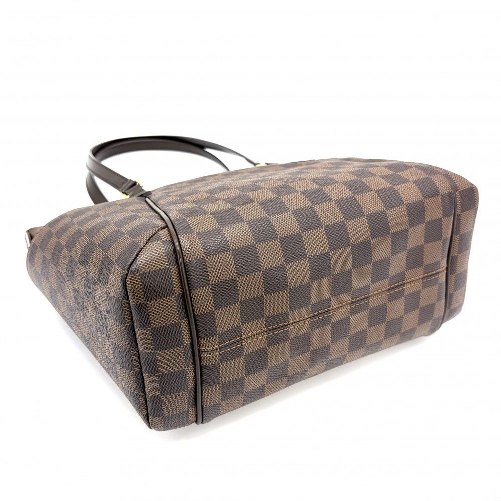Louis Vuitton Tote Totally PM Handbag Shoulder Damier Canvas Brown Gold — view 3