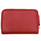 Chanel Coin Case Card CC Logo Purse Leather Red Navy Silver — view 2
