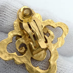 Chanel Earrings CC Logo Vintage Gold Plated — view 9