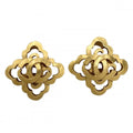 Chanel Earrings CC Logo Vintage Gold Plated
