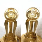 Chanel Earrings CC Logo Vintage Gold Plated — view 3