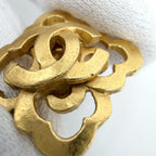 Chanel Earrings CC Logo Vintage Gold Plated — view 5