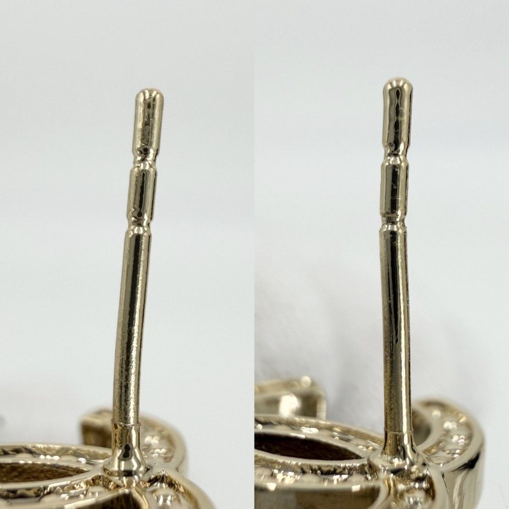Chanel Earrings CC Logo Swing Star Rhinestone Faux Pearl 24c Gold — view 3