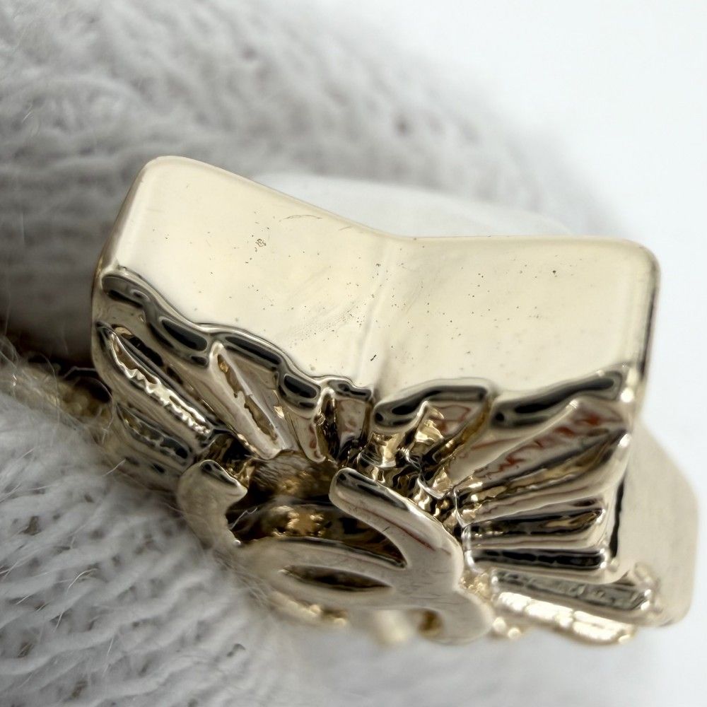 Chanel Earrings CC Logo Swing Star Rhinestone Faux Pearl 24c Gold — view 7