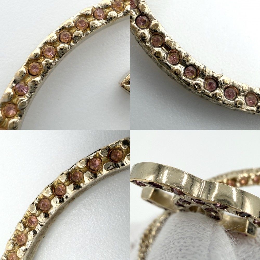 Chanel Necklace Circle CC Logo Long with Adjuster Star Rhinestone Gold Plated — view 7