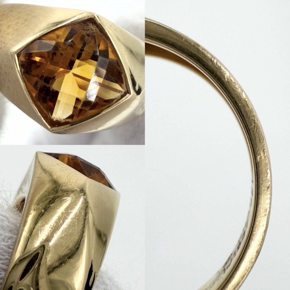 Chanel Ring 18k YG Gold Citrine Yellow — view 5