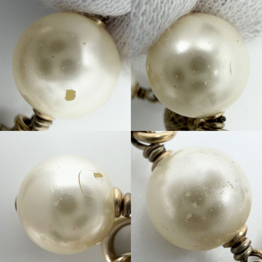 Chanel Necklace Star CC Logo Long Faux Pearl Rhinestone Gold Multicolor — view 5