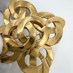 Chanel Brooch CC Logo Vintage Gold Plated — view 5