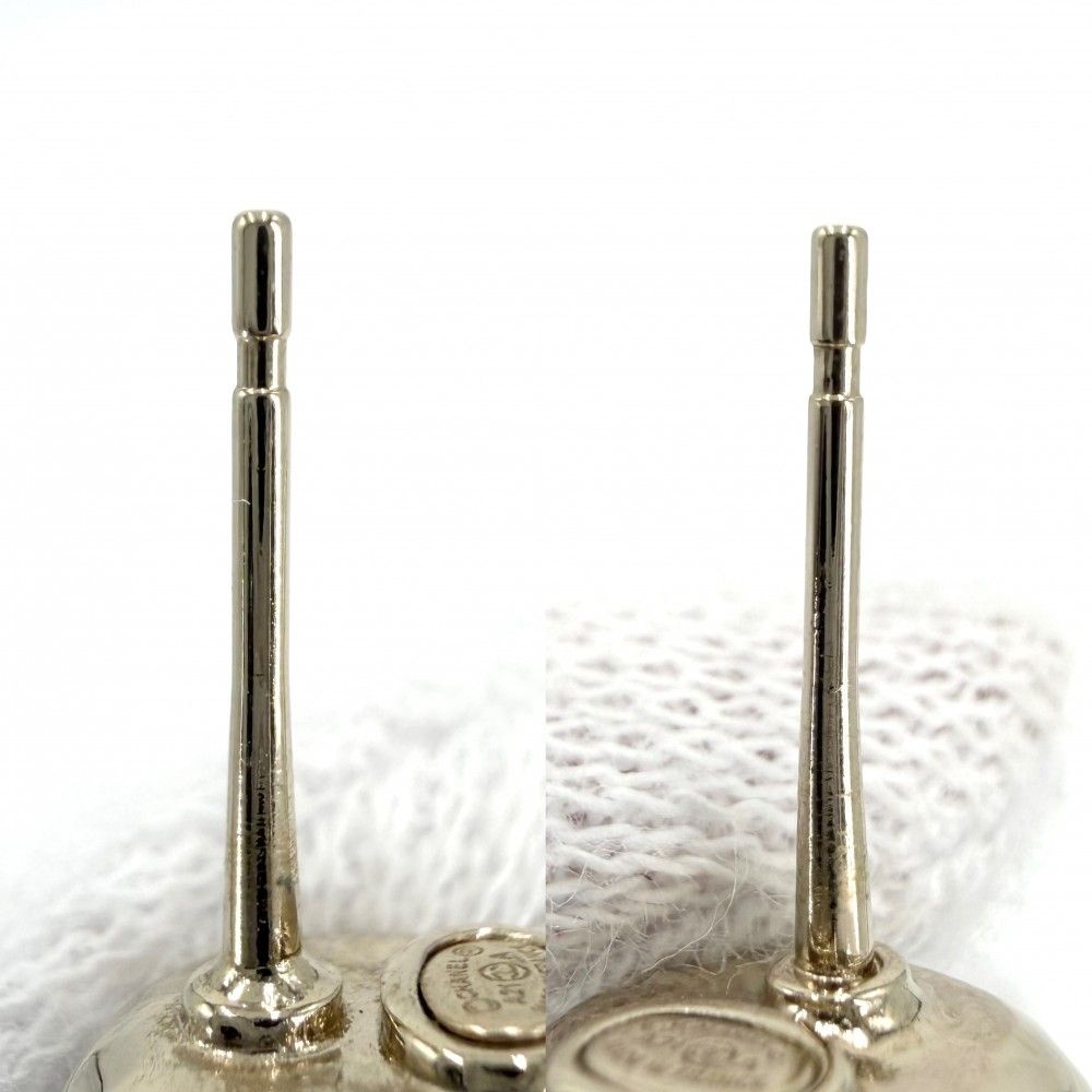 Chanel Earrings CC Logo Swing Rhinestone Faux Pearl Gold — view 3