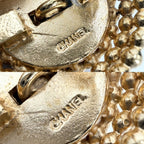 Chanel Earrings CC Logo Round Vintage Gold Plated — view 4