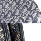 Dior Shoulder Bag Trotter Canvas Leather Navy Gold — view 7