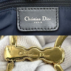 Dior Shoulder Bag Trotter Canvas Leather Navy Gold — view 5