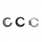 Louis Vuitton Earrings Monogram Circle Set of 3 Silver 9.5 — view 2