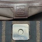 Fendi Handbag Zucca Shoulder Canvas Leather Brown Silver — view 5