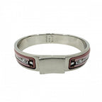 Hermes Bangle Enamel Clic Clac Bracelet Pink Silver