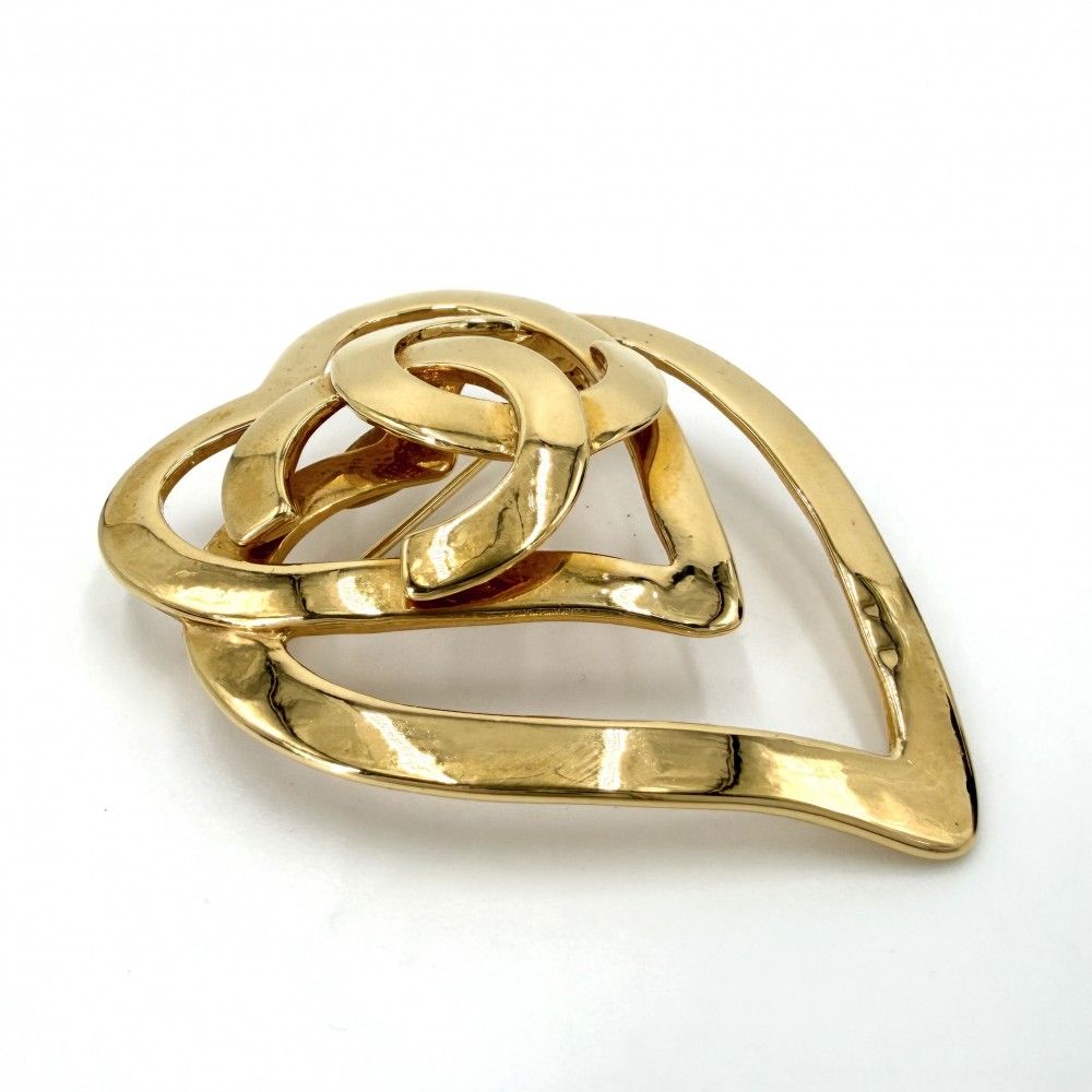 Chanel Brooch CC Logo Double Motif Vintage — view 3